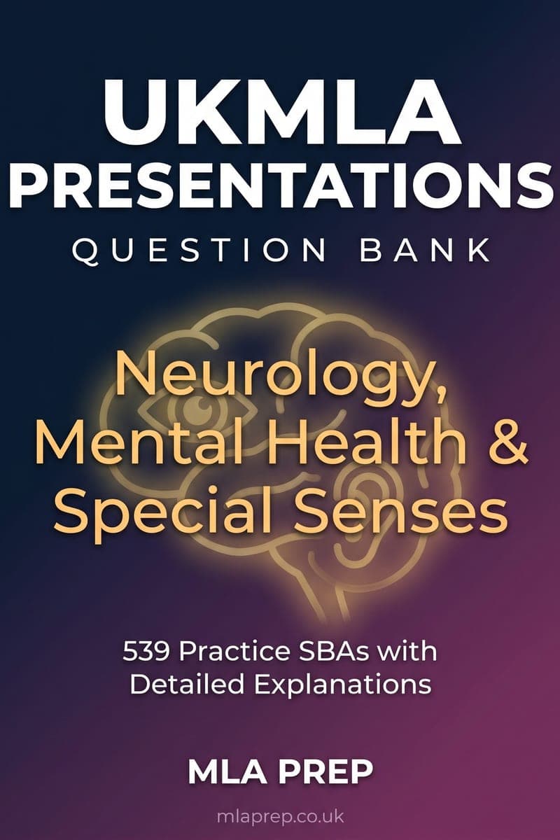 MLA Prep UKMLA Clinical Presentations: Neurology, Mental Health & Special Senses cover
