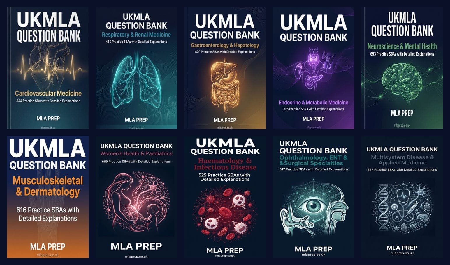 UKMLA Question Bank: 10 volumes · 5,205 SBAs